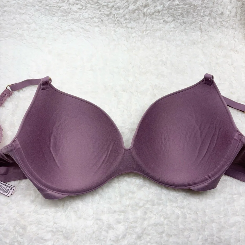 Incredible by Victoria’s Secret Perfect Shape Bra 34DD Mauve Purple Lace